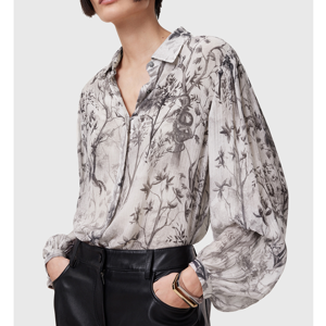 AllSaints Eddie Printed Relaxed Fit Shirt